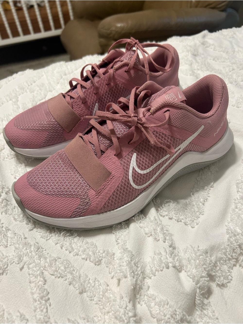 Nike Women's Pink / Mauve Sneakers with White Swoosh
